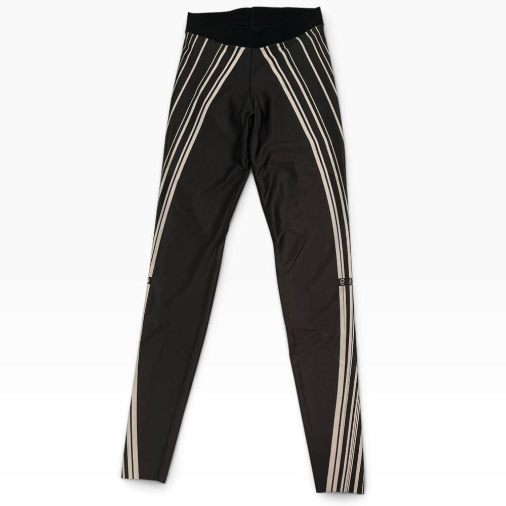 NWOT Designer Sample Striped Leggings Unbranded Likely Ultracor Black White S/M